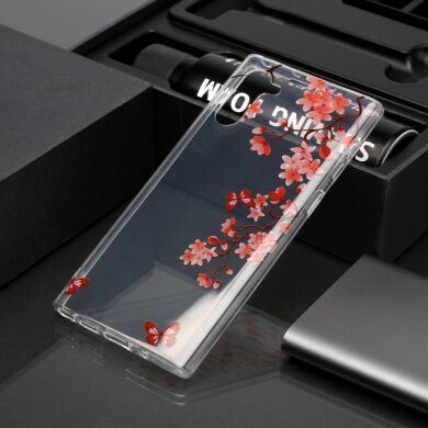 Силіконовий (TPU) чохол Deexe Pretty Glossy для Samsung Galaxy Note 10 (N970) - Flowers