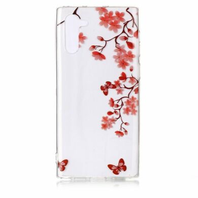 Силіконовий (TPU) чохол Deexe Pretty Glossy для Samsung Galaxy Note 10 (N970) - Flowers