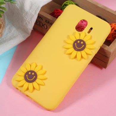 Силиконовый (TPU) чехол UniCase 3D Cartoon Pattern для Samsung Galaxy J4 2018 (J400) - Sunflower Pattern