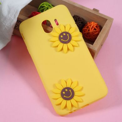 Силиконовый (TPU) чехол UniCase 3D Cartoon Pattern для Samsung Galaxy J4 2018 (J400) - Sunflower Pattern