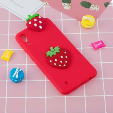 Силиконовый (TPU) чехол UniCase 3D Cartoon Pattern для Samsung Galaxy M10 (M105) - Strawberry