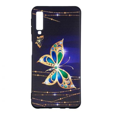 Силиконовый (TPU) чехол UniCase Color Style для Samsung Galaxy A7 2018 (A750) - Colorized Butterfly