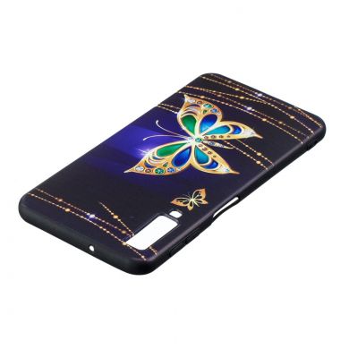 Силиконовый (TPU) чехол UniCase Color Style для Samsung Galaxy A7 2018 (A750) - Colorized Butterfly