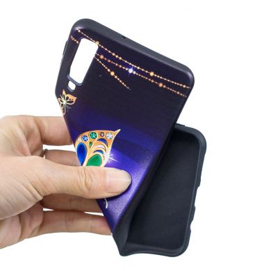 Силиконовый (TPU) чехол UniCase Color Style для Samsung Galaxy A7 2018 (A750) - Colorized Butterfly