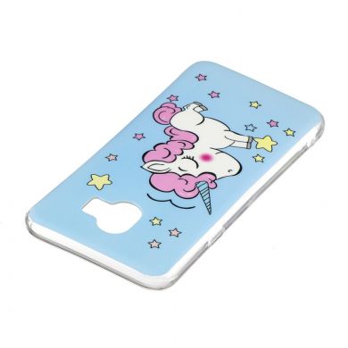 Силиконовый (TPU) Deexe LumiCase для Samsung Galaxy J6 2018 (J600) - Shy Unicorn