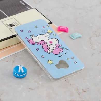 Силиконовый (TPU) Deexe LumiCase для Samsung Galaxy J6 2018 (J600) - Shy Unicorn