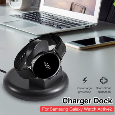 Зарядное устройство Deexe Wireless Charging Dock для Samsung Galaxy Watch Active / Active 2 / Galaxy Watch 3 / Galaxy Watch 4 - Black