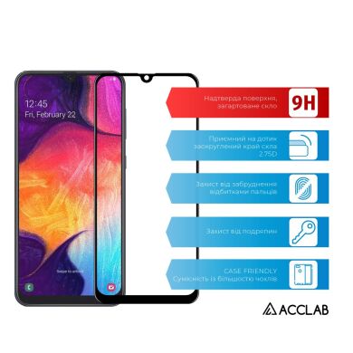 Захисне скло ACCLAB Full Glue для Samsung Galaxy A50 (A505) / A30s (A307) / A50s (A507) - Black