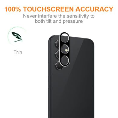 Защитное стекло на камеру AMORUS Black Lens для Samsung Galaxy A35 (A356) - Black
