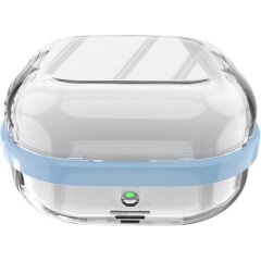 Защитный чехол Deexe Clear Guard для Samsung Galaxy Buds 4 / Buds 4 Pro - Transparent / Blue