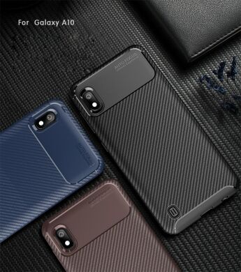Защитный чехол Deexe Fusion для Samsung Galaxy A10 (A105) - Brown