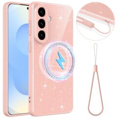 Защитный чехол Deexe Glitter Case with MagSafe для Samsung Galaxy S26 Plus (S947) - Pink
