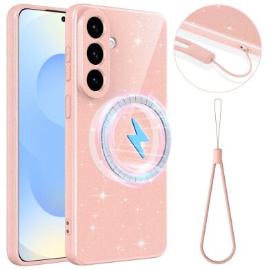 Защитный чехол Deexe Glitter Case with MagSafe для Samsung Galaxy S26 Plus (S947) - Pink