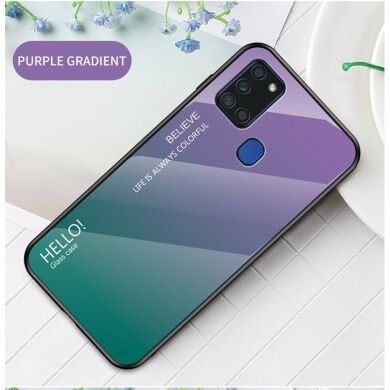Захисний чохол Deexe Gradient Color для Samsung Galaxy A21s (A217) - Purple / Blue