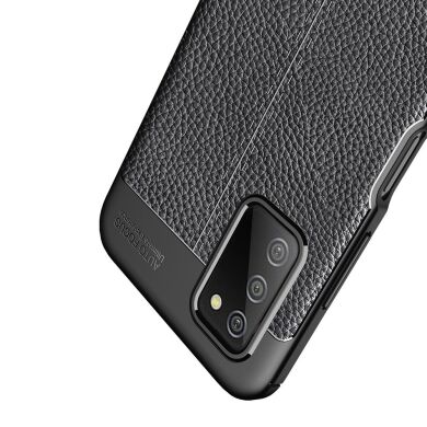 Захисний чохол Deexe Leather Cover для Samsung Galaxy A03s (A037) - Black