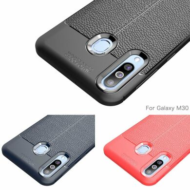 Захисний чохол Deexe Leather Cover для Samsung Galaxy M30 (M305) - Red