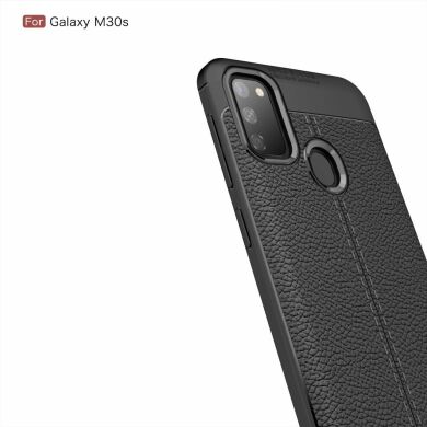 Защитный чехол Deexe Leather Cover для Samsung Galaxy M30s (M307) / Galaxy M21 (M215) - Black