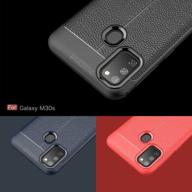 Защитный чехол Deexe Leather Cover для Samsung Galaxy M30s (M307) / Galaxy M21 (M215) - Dark Blue