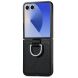 Защитный чехол Deexe Litchi Ring Case для Samsung Galaxy Flip 8 - Black. Фото 1 из 11