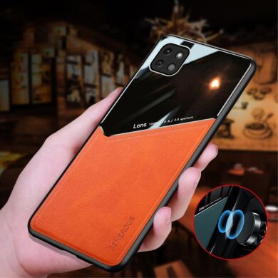 Защитный чехол Deexe Magnetic Leather Cover для Samsung Galaxy A22 5G (A226) - Red