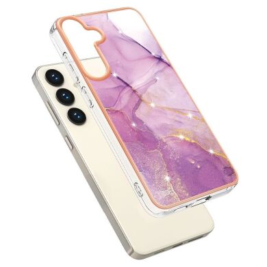 Защитный чехол Deexe Marble Style для Samsung Galaxy S24 - Light Purple