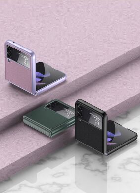 Защитный чехол GKK Lether CardHolder для Samsung Galaxy Flip 3 - Purple