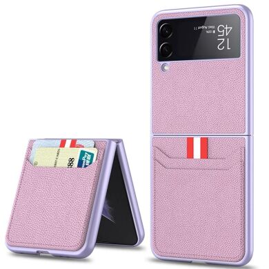 Защитный чехол GKK Lether CardHolder для Samsung Galaxy Flip 3 - Purple