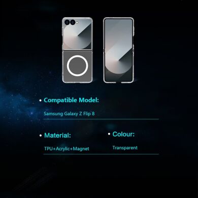 Защитный чехол LEREACH TOC Magnetic для Samsung Galaxy Flip 8 - Transparent