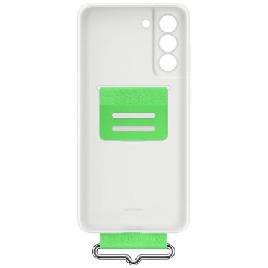 Захисний чохол Silicone Cover with Strap для Samsung Galaxy S21 FE (G990) EF-GG990TWEGRU - White