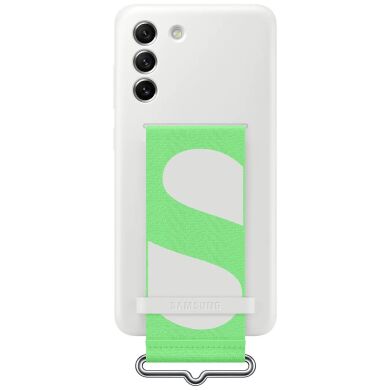 Защитный чехол Silicone Cover with Strap для Samsung Galaxy S21 FE (G990) EF-GG990TWEGRU - White