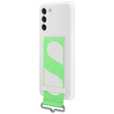 Защитный чехол Silicone Cover with Strap для Samsung Galaxy S21 FE (G990) EF-GG990TWEGRU - White