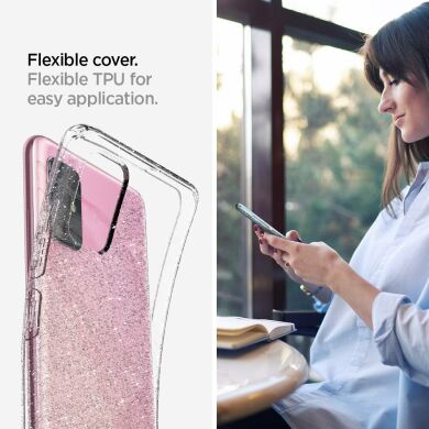 Защитный чехол Spigen (SGP) Liquid Crystal Glitter для Samsung Galaxy A71 (A715) - Crystal Quartz