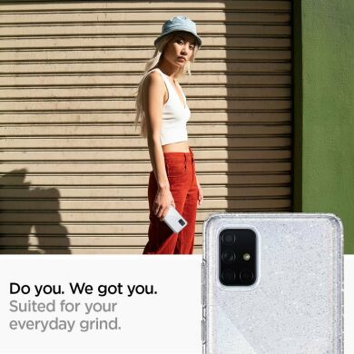 Защитный чехол Spigen (SGP) Liquid Crystal Glitter для Samsung Galaxy A71 (A715) - Crystal Quartz