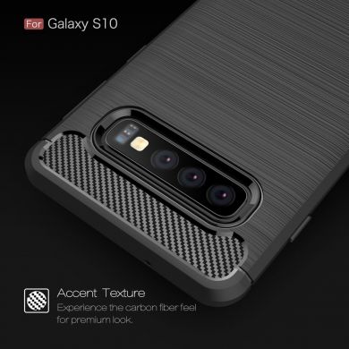 Защитный чехол UniCase Carbon для Samsung Galaxy S10 - Dark Blue