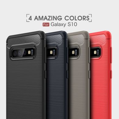 Защитный чехол UniCase Carbon для Samsung Galaxy S10 - Dark Blue