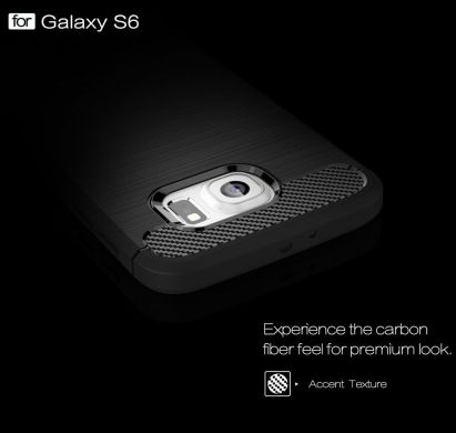 Захисний чохол UniCase Carbon для Samsung Galaxy S6 (G920), Червоний