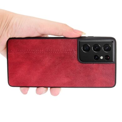Захисний чохол UniCase Leather Series для Samsung Galaxy S21 Ultra - Red