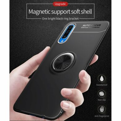 Защитный чехол UniCase Magnetic Ring для Samsung Galaxy A70 (A705) - Black / Blue