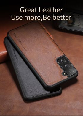 Захисний чохол X-LEVEL Leather Back Cover для Samsung Galaxy S21 (G991) - Brown