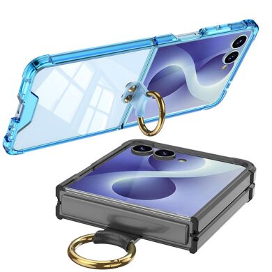 Защитный кейс GKK Aero Pulse для Samsung Galaxy Flip 8 - Transparent Blue