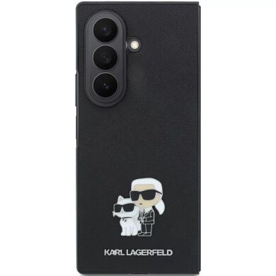 Защитный чехол Karl Lagerfeld Saffiano Karl&Choupette Pin для Samsung Galaxy Fold 8 Ultra (KLHCZFD8SAPKCNPK) - Black