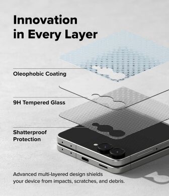 Комплект захисних стекол (2шт) Ringke Cover Display Tempered Glass Pro для Samsung Galaxy Flip 8 (8800328819412)