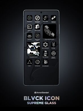 Захисне скло ArmorStandart Supreme Black Icon (FP) для Samsung Galaxy S24 Ultra (S928) - Black