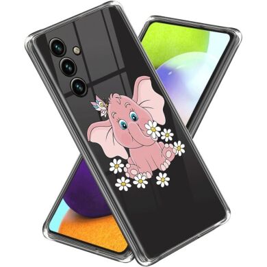 Силиконовый (TPU) чехол Deexe Pretty Glossy для Samsung Galaxy A25 (A256) - Pink Elephant