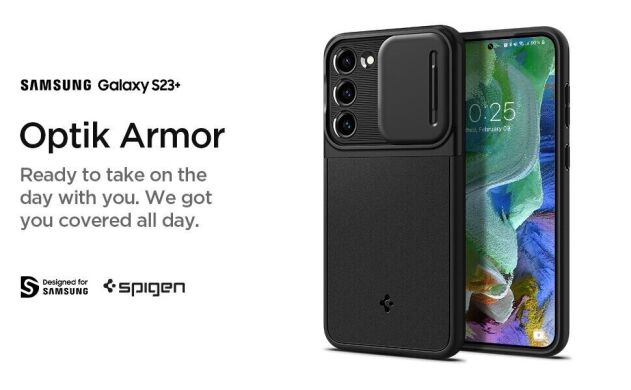 Защитный чехол Spigen (SGP) Optik Armor для Samsung Galaxy S23 Plus (S916) - Black