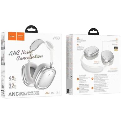 Бездротові навушники HOCO W68 Calma ANC - Silver