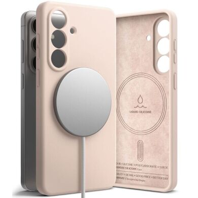 Захисний чохол Ringke Silicone Magnetic для Samsung Galaxy S26 (S942) 8800328815766 - Pink Sand