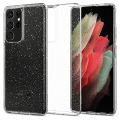 Захисний чохол Spigen (SGP) Liquid Crystal Glitter для Samsung Galaxy S21 Ultra (G998) - Crystal Quartz