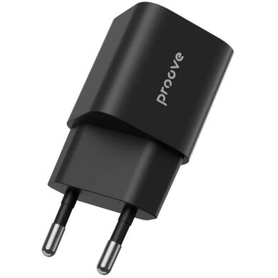 Сетевое зарядное устройство Proove Silicone PoWer Plus 20W (Type-C + USB) - Black