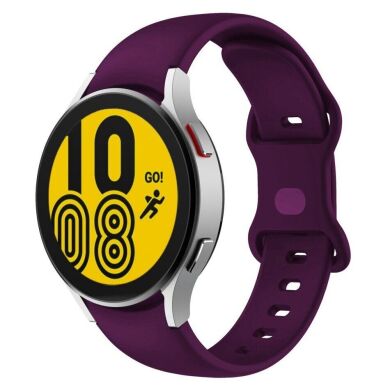 Ремінець Deexe Soft Silicone для Samsung Galaxy Watch 5 (40/44mm) / 5 Pro (45mm) - Dark Purple